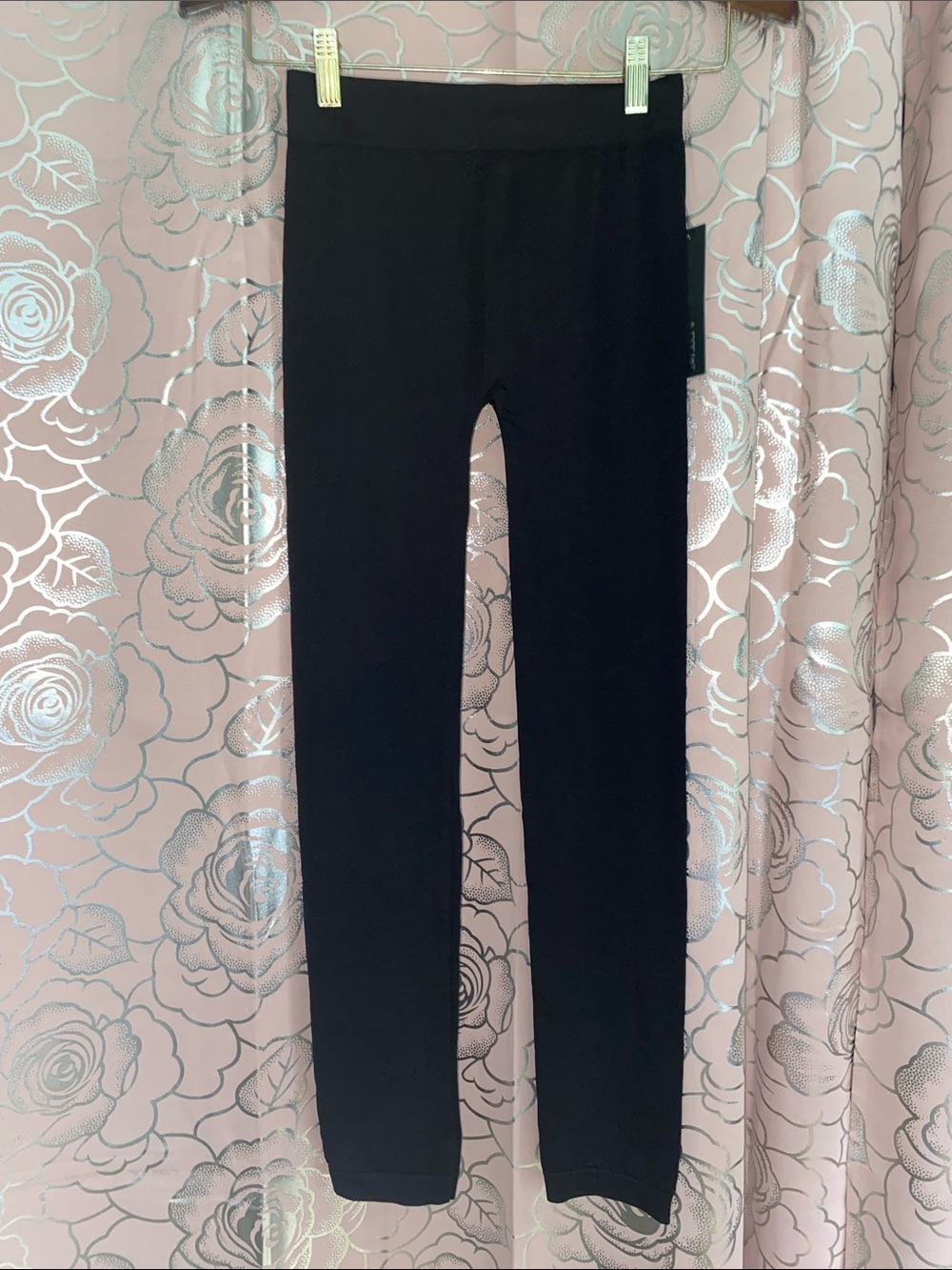 NWT Apt. 9 Black Knit Leggings - High Waist Rise Small